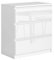 3xeliving Commode avec 3 tiroirs 70 cm, Blanc/Blanc Brillant