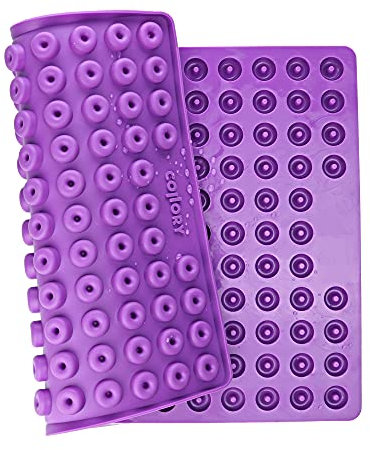 Collory Mini Donut (1,8cm) Silikon Backform für Hundekekse & Hundeleckerlis, Pralinenform, Schokoladenform, Antihaftend und Lebensmittelecht (BPA-Frei) (Lila)