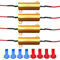 YIXISI 4 Stücke 50W 6ohm Lastwiderstand Widerstand for Auto LED SMD Blinker Fehlercode Fix, für LED Blinker, LED Kennzeichenbeleuchtung, DRL, mit 8 Schnellkabel-Clips