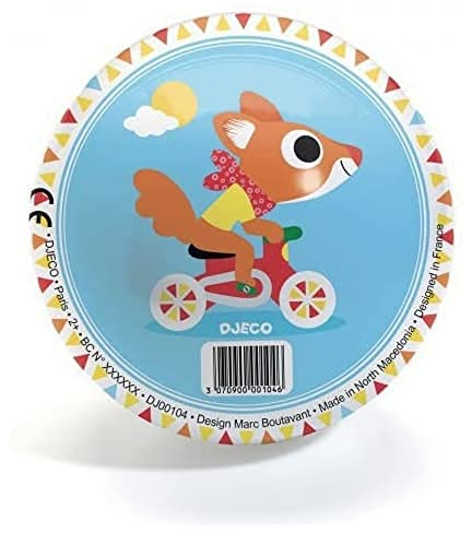 DJECO - Ball Cute Race Ø 12 cm (Multiple 6 Stück Spielzeug, Mehrfarbig (30104)