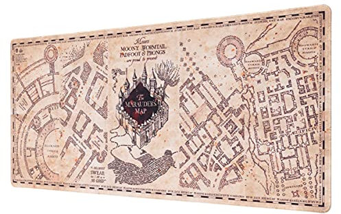 Grupo Erik: Tappetino Mouse Harry Potter - Mappa del Malandrino | Tappetino mouse XXL, base antiscivolo, 100% waterproof e con rifiniture di qualità, 80 x 35 cm, Harry Potter Gadget