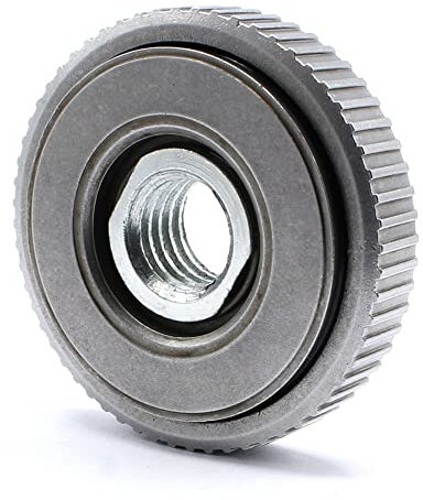 M14 Schnellspann-Flanschmutter für Winkelschleifer, selbstanziehend, schnelles Klemmen, Schnellspannmutter-Kit für Dewalt Milwaukee Makita Bosch (Farbe: Grau x 1)