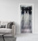 MyMaxxi - Tür bekleben mit Türtapete Türposter Selbstklebend 90x200 Neuer Aufzug - Türfolie mit Premium Glanzeffekt - Türaufkleber metallic Silberfolie - Türklebefolie Neuzeit Fahrstuhl grau