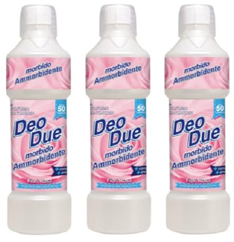 Deo Due Morbido Ammorbidente Fiori Rosa 3 pezzi