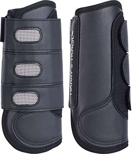 Harry's Horse Gamaschen Eventing Front, Farbe:schwarz, Größe:M