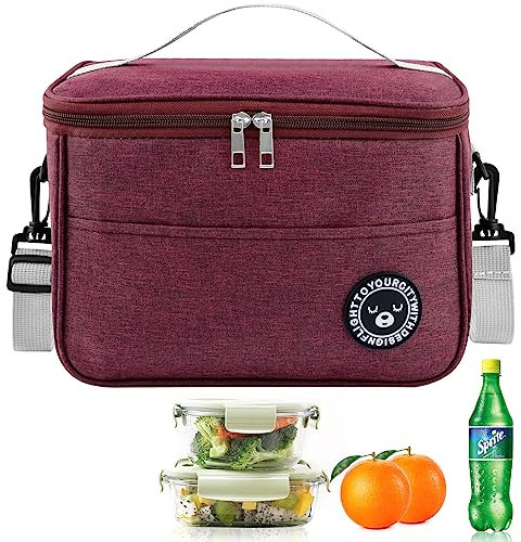 TUFA Kühltasche 6.4L,Kühltasche Klein,Verdickter Lunchtasche Isoliert,Lunchtasche Kühltasche,Kühltasche mit Verstellbaren Schultergurten,Tragbar Lunchtasche Arbeit Schüler Büro Picknick