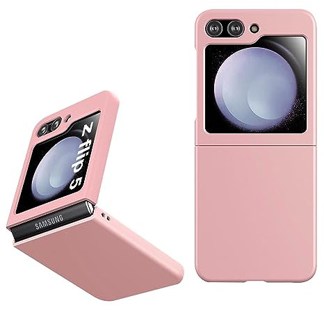 Hoogtecly Hülle für Samsung Galaxy Z Flip 5, Ultra dünn Folable Matt PC Handyhülle Stoßfest Kratzfest Schutzhülle für Samsung Galaxy Z Flip 5 2023 Rose