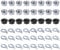 NQEUEPN 48pcs Bike Wheel Axle Nut and Bicycle Hub Safety Washer, Carbon Steel M8/M9.5/M10 Bicycle Hub Flanged Axle Nuts Bicycle Parts Accessories for Front and Rear Mountain Bike Wheel Axl