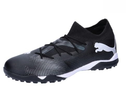 PUMA Homme Future 7 Match TT Soccer Shoe, Black White, 41 EU