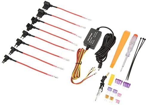 Dash Cam Hardwire Kit, 12V‑28V to 5V USB Adapter Hard Wire Kit for Dash Cam, 10.5ft Dash Cam Charging Power Cable Hard Wire Kit for Mirror Cam GPS Navigator Radar Detector (MINI)