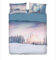 Bassetti IMAGE Bettwäsche-Set Serie Digitaldruck Tiere Natur Landschaften Volant 100% Baumwolle – Made in Italy (Winter Frozen und Doppelbett)