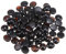 sourcing map Perles en verre pour brasero - Billes en verre plates - 17 à 19 mm - 330 g - Roches en verre brillant pour aquarium, décoration de jardin succulente, noir