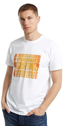 G-Star Herren Gradient Graphic T-Shirt, Weiß (White D25084-336-110), M
