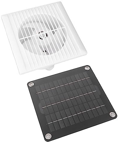 Solar Vent Fan 6 Inch 12V Energy Saving Solar Powered Exhaust Fan IP67 Waterproof Solar Panel Ventilation Fan for Greenhouse Chicken Coop Shed or Garage