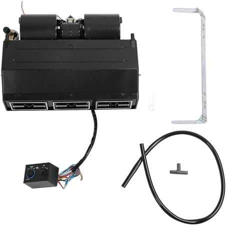 Headerbs Unité D'assemblage de Refroidisseur de Chaleur sous Le Tableau de Bord de Voiture, unité D'assemblage D'évaporateur de Climatisation, Kit de Chauffage D'évaporateur de (12V 9,8A)