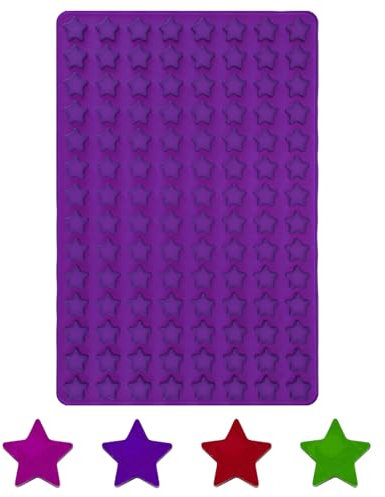 Mini Stern Silikonformen 112 Mulden Süße Form Für Selbstgemachte Hundetrainings Leckereien Gummibärchen Süßigkeiten Schokolade Kekse Antihaft Eiswürfelformen Aus Lebensmittelechtem Silikon (Lila)