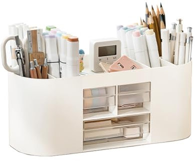 Audio frequency% Stationery Stationary Organizer, Desk Organizer Aesthetic, Stiftehalter Aesthetic Office Supplies Aesthetic, Schreibtisch Organizer Aesthetic Für Büro, Schule, Haushaltsbedarf - Weiß