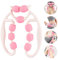Taozoey Rouleau de Massage Musculaire des Jambes, Rouleau de Massage Anti-Cellulite 360 °, Rouleaus de Massages des Jambes, Rouleaus de Massages 360, Soulage la Fatigue (Blanc + Rose)