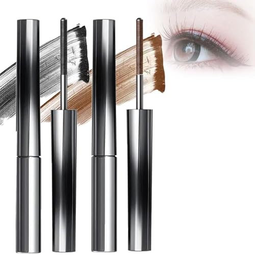 Metal MasCARA,3D Curling Eyelash Iron Mascaras, Judy Doll Mascara, Bristleless M-ascara,Non-Clumping, Smudge Proof, Flake Proof, Long Lasting (Mix)