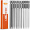 OioTuyi Set di 11 punte Torx lunghe, magnetiche, 100 mm, extra lunghe, set di punte lunghe, cacciavite Torx, set di punte lunghe, Torx con set di fori, in acciaio S2
