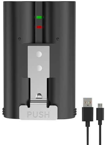 Improved Rechargeable V4 Battery, JUBOTY 1 Pack 6040 mAh Replacement Compatible with Ring Video Doorbell 2/3/3plus/4 Camera/Stick Up Camera/Peephole Camera/Spotlight Camera (1, V4, Black)
