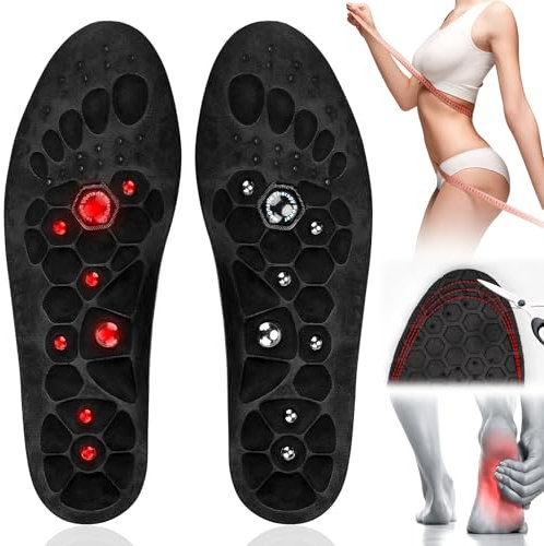 Vibbang Einlagen zum Abnehmen, Magnetische Einlegesohlen Zum Abnehmen, Akupressur Einlegesohlen, Magnet Einlegesohlen Bequem Atmungsaktiv, Schuheinlagen Orthopädische für Massage Herren Damen(40-43)
