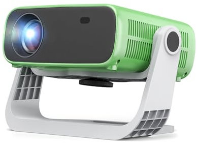 Projector Built-in Apps, Full HD 1080P, Auto Keystone 4K Supported,680 ANSI WiFi 6 and Portable Outdoor, Low Noise Home Cinema Bedroom Video Mini Projector for iOS/Android