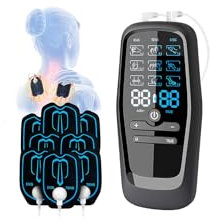 iWarmbase Elettrostimolatore Muscolare, 3 in 1 TENS/EMS/Massage Elettrostimolatore Dolore, Con 27 modalità e 30 intensità, con 8 elettrodi