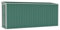 KOIECETA Anbauschuppen Wand Geräteschuppen Gartenhaus Gerätehaus Gartenschrank Gartenschuppen Fahrradhaus Schuppen Grün 118x382x178 cm Verzinkter Stahl