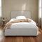 IDIMEX Polsterbett MARINI Einzelbett 90x200 cm in hellgrau - Bett gepolstert mit Lattenrost, modernes Design & stabiles Holzgestell mit Kunststofffüßen
