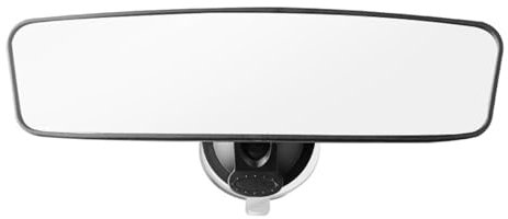 Lcyen Rückspiegel Auto, 24 x 6.5 cm Innenspiegel mit Weiß Flacher Glas Large Vision, Wohnwagenspiegel, Weitwinkelverstellbar, Auto Spiegel mit Saugnapf, für SUV CRV Vans Trucks