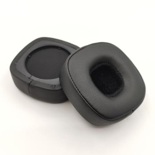 Ersatz Ohrpolster Kompatibel mit Marshall Major IV On Ear Bluetooth Kopfhörer Ohrenschützer Atmungsaktives Mesh+Memory Schwamm Kopfhörer Proteinhaut Abdeckung (Proteinhaut BK,1PAAR)