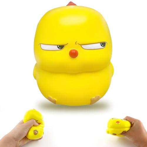 Stressball Kleines Gelbes Huhn, Küken Squeeze Taba Squishy Spielzeug, Kleines Huhn Fidget Spielzeug, Kawaii Sensorische Spielzeug, Anti Stress Spielzeug, zum Konzentrieren, Angst Relief