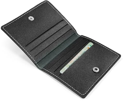 QACUU Simple and Casual Credit Card Holder Wallet, Slim Card Holder | PU Leather Card Wallet with Multiple Slots, Minimalist Design Slim Card Holder for Men and Women, Lightweight for Daily Use.