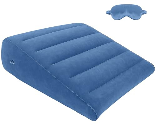 ProPillows Portables Aufblasbares Keilkissen für Reisen - Leichtes Bettkeilkissen für Oberkörperhochlagerung, GERD & Sodbrennen, Beinstützkissen & Kniestütze, Kompakt für Reisen, Büro & Wohnmobil