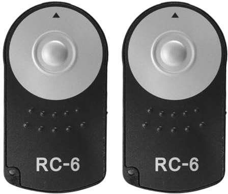 Gurtt 2 Stück RC-6 Infrarot-Fernbedienungen, kompatibel mit EOS 70D, 700D, 60D, 5D2, 5D4, 3 und 800D, Ersatz-Auslöser für Kameras, Reichweite: 5 m