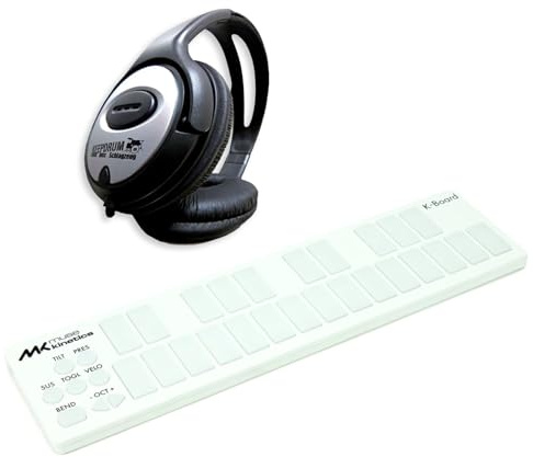 Muse Kinetics K-Board Snow MIDI-Controller weiss mit keepdrum Kopfhörer