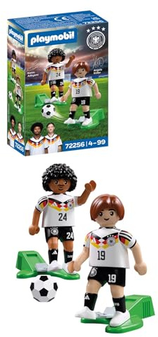PLAYMOBIL | DFB | Spielerset Karim Adeyemi und Angelo Stiller | Fußball WM Spielfiguren mit Schussfunktion | 72256