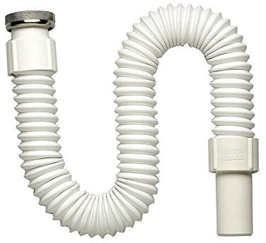 Dipra 56941 Kit Flexible évacuation PVC Diam 40mm Siphon, Blanc