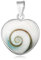 Schmuck Anhänger Shiva Auge Herz 18 x 15 mm, 925 Sterling Silber Fassung, Herzanhänger Mit Shiva Eye Spirale Herzförmig