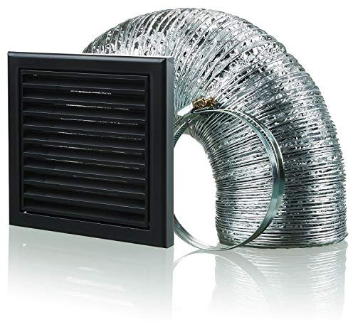 Blauberg UK BB-CHK-150-3-VSBL Cooker Hood Duct Vent Kit Fan Extract 150mm Black, 150 mm, Set of 4 Pieces