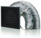 Blauberg UK BB-CHK-150-3-VSBL Cooker Hood Duct Vent Kit Fan Extract 150mm Black, 150 mm, Set of 4 Pieces
