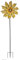 DARO DEKO Metall Garten-Stecker Blume