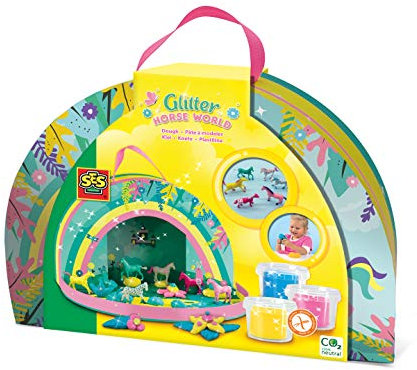 SES Creative 00426 Glitzernde Pferdewelt (Knete Spielekoffer)