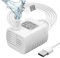 flintronic Aquarium Pumpe Klein, USB Mini Wasserpumpe, 200L/H Tauchpumpe Teich Brunnen Pumpe Aquarium Pumpe, für Teich Brunnen Aquarium, 3.5V 3W Kabel 1.4M(4 SAUGNAPF)