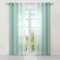 HongYa 2er-Pack Farbverlauf Gardinen Transparenter Voile Vorhänge Schals mit Ösen H/B 245/140 cm Lindgrün