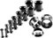Beydodo Ohr Tunnel Edelstahl, Ohr Plug 2-12MM zum Schrauben und Double Flared Schwarz Tunnel Piercing Ohr Expander 16er Set
