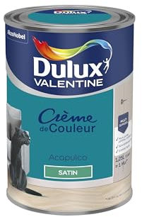 Dulux Valentine Crème de Couleur - Peinture multi-supports intérieure - Satin Acapulco 1,25 L