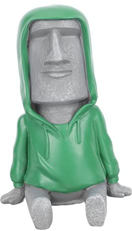 OFFSCH Osterinsel Moai Decoraciones para Salas De Casa Dekoration Für Zu Hause Miniaturornamente Osterinsel Köpfe Figuren Moai Monolith Garten Statue Wohnkultur Nordic Style Decor