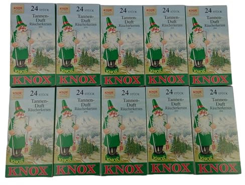 Sparpack Knox Räucherkerzen 10x Tanne/Tannenduft Größe M Räucherkegel 013110